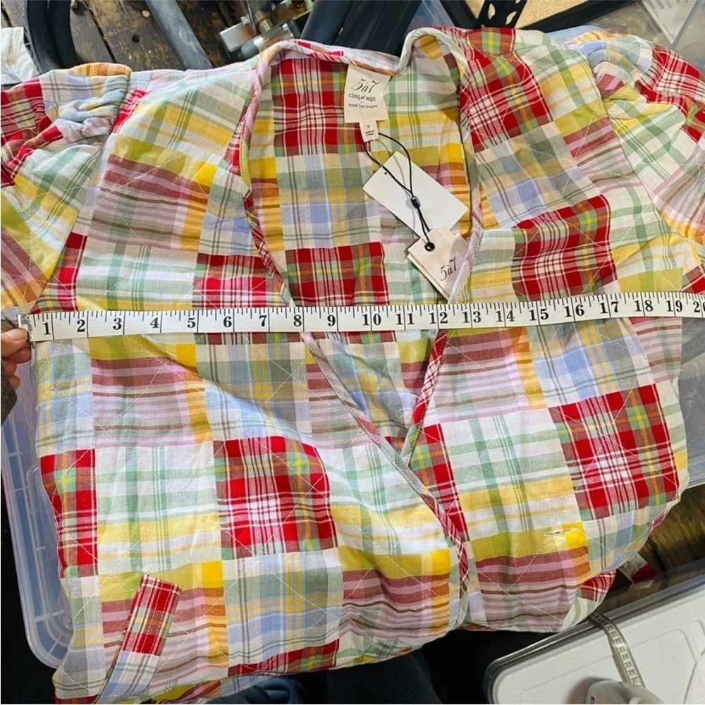 Cinq A Sept multi plaid jacket_9